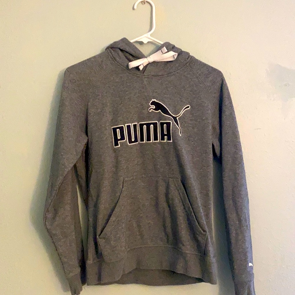Puma, ladies, gray, size small hoodie